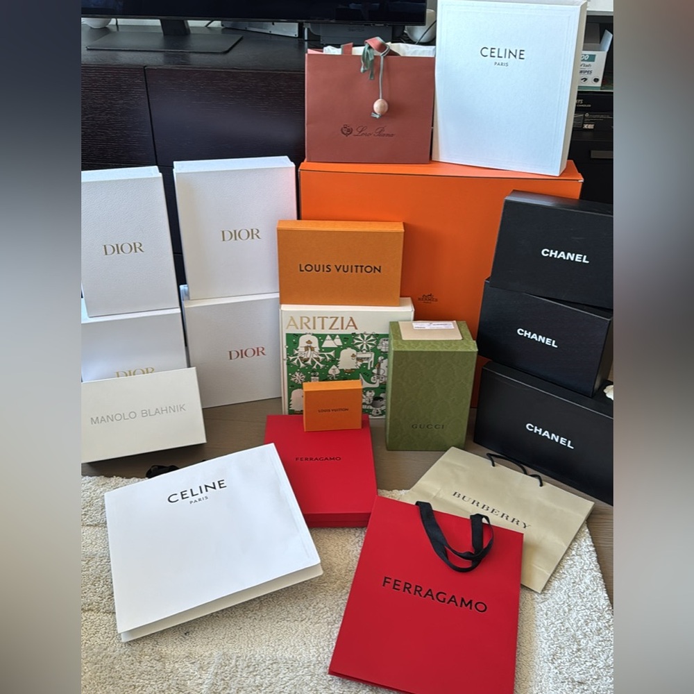 Designer Luxury Box Bags Empty Louis Vuitton Chanel Dior Ferragamo Hermes Burber